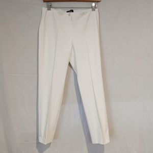 Cambio Ros White Stretch Straight Leg Pant Size 8